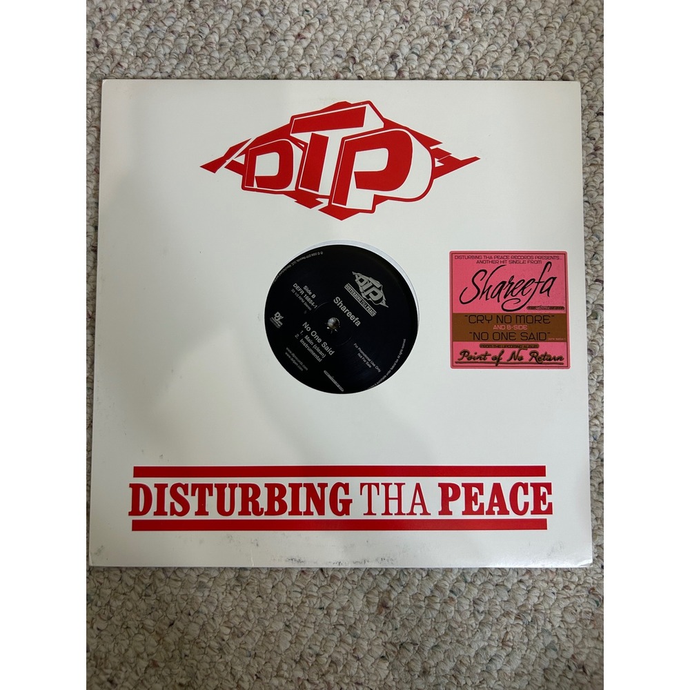 Shareefa Cry No More No One Said 12 Vinyl Single DTP Promo DEFR 16654-1
